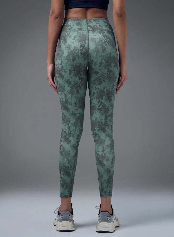 Technosport  Women Printed 4-Way Stretch Tights for Women | Best Price UAE